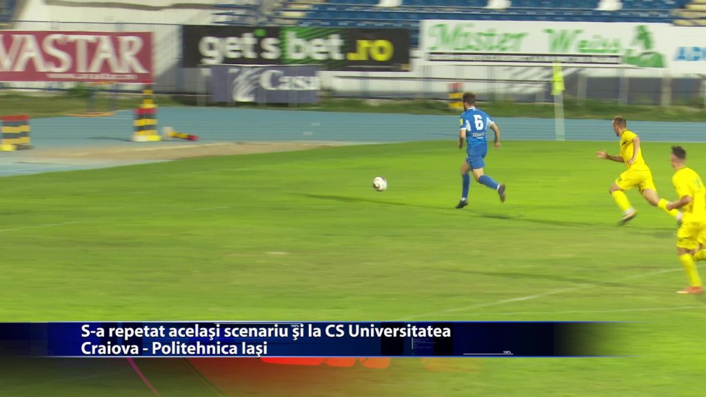 S-a repetetat acelasi scenariu si la CS Universitatea Craiova – Politehnica Iasi