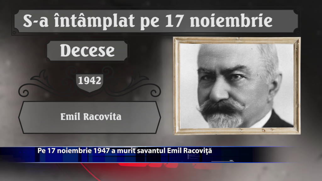 Pe 17 noiembrie 1947 a murit savantul Emil Racovita