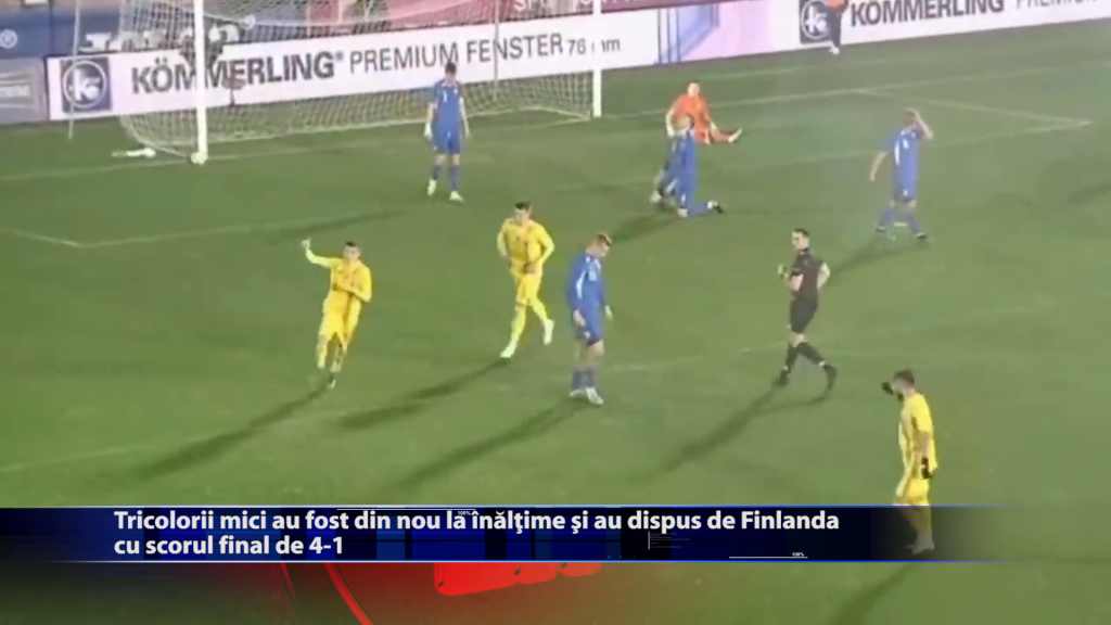 Tricolorii mici au fost din nou la inaltime si au dispus de Finlanda cu scorul final de 4-1