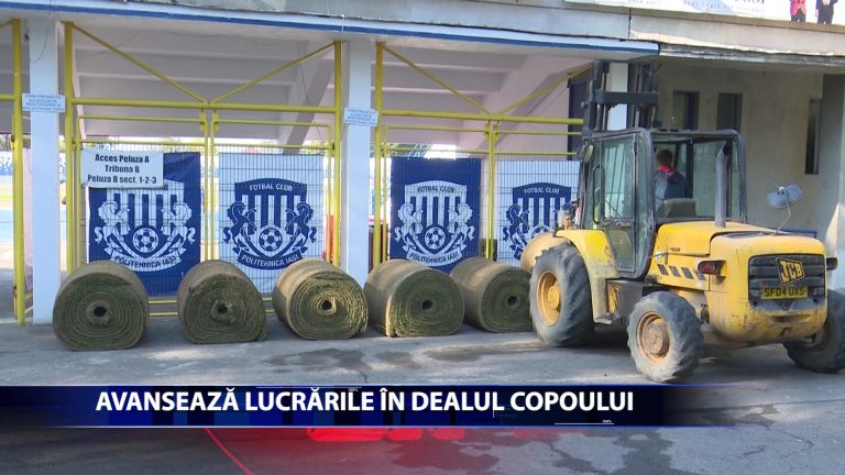 Lucrarile la suprafata de joc de pe stadionul „Emil Alexandrescu” avanseaza din ce in ce mai mult