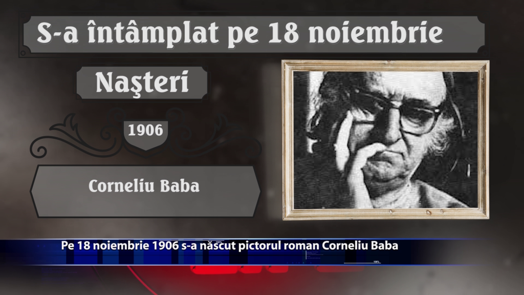 Pe 18 noiembrie 1906 s-a nascut pictorul roman Corneliu Baba
