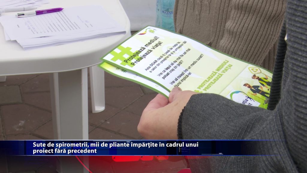 Sute de spirometrii, mii de pliante impartite in cadrul unui proiect fara precedent