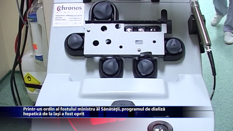 Printr-un ordin al fostului ministru al Sanatatii, programul de dializa hepatica de la Iasi a fost oprit