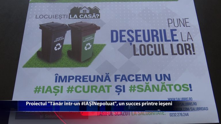 Proiectul „Tanar intr-un #IASINepoluat”, un succes printre ieseni