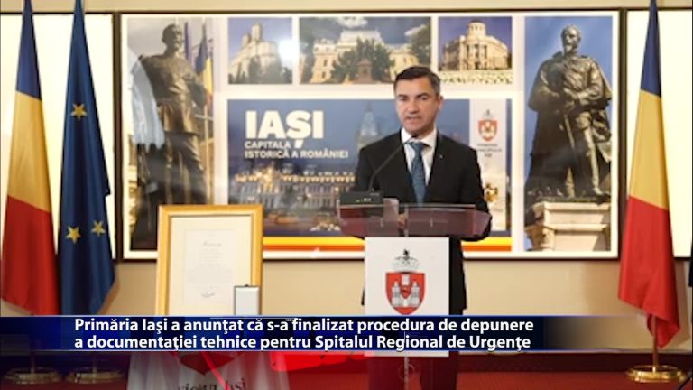 Primaria Iasi a anuntat ca s-a finalizat procedura de depunere a documentatiei tehnice pentru Spitalul Regional de Urgente
