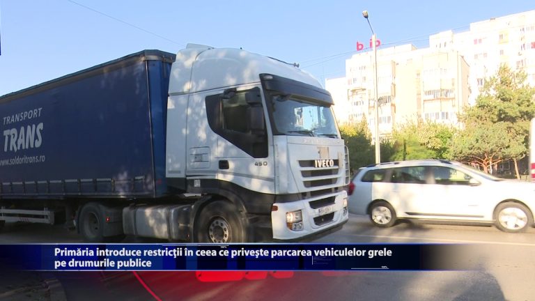 Primaria introduce restrictii in ceea ce priveste parcarea vehiculelor grele pe drumurile publice