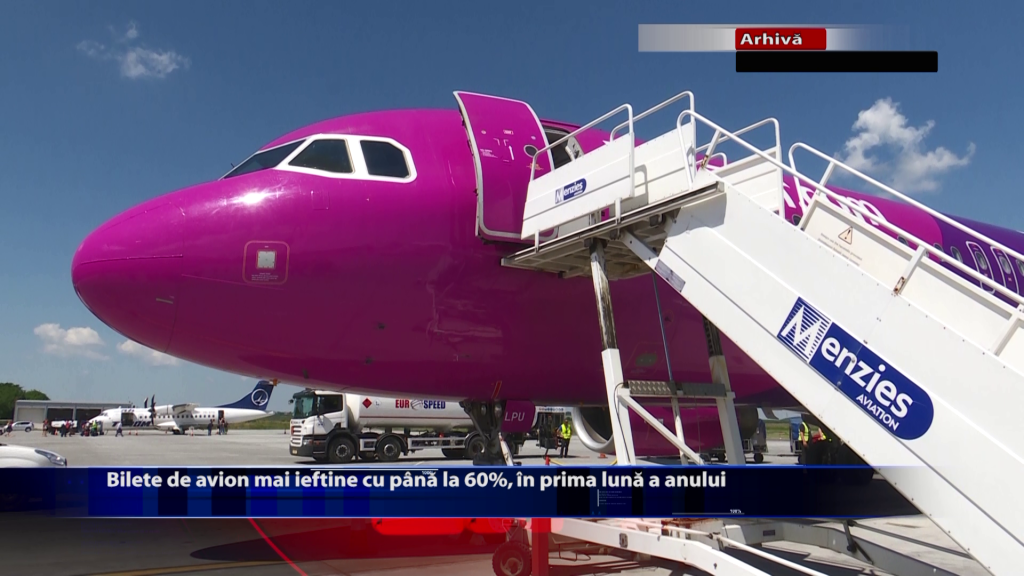 Bilete de avion mai ieftine cu pana la 60%, in prima luna a anului