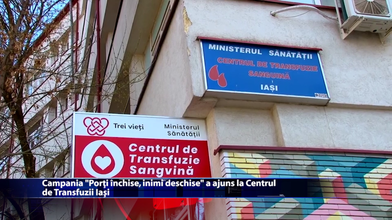 Campania „Porti inchise, inimi deschise” a ajuns la Centrul de Transfuzii Iasi
