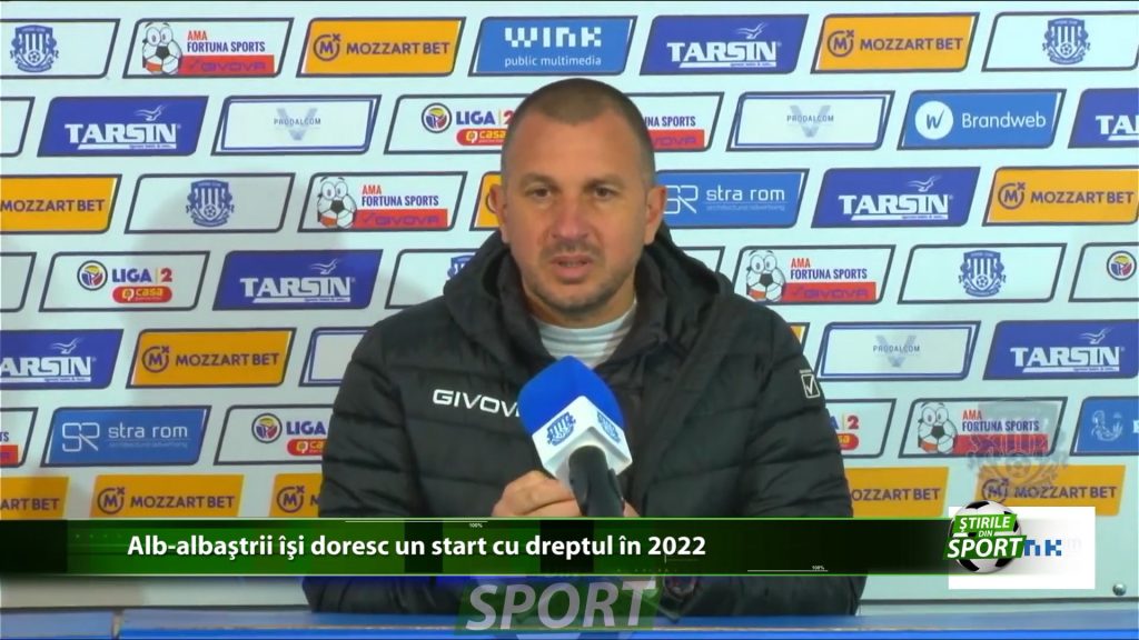 Alb-albastrii isi doresc un start cu dreptul in 2022. Costel Enache vrea victorie in meciul contra lui FC Brasov