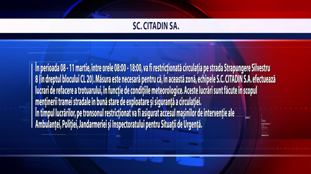 ANUNT CITADIN SILVESTRU