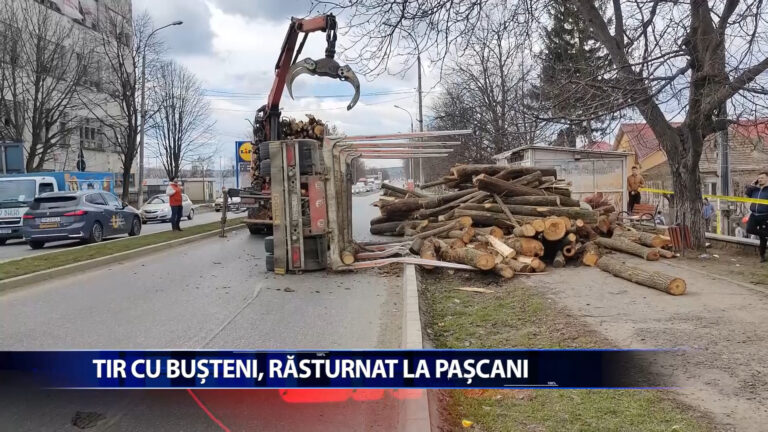 TIR CU BUSTENI, RASTURNAT LA PASCANI
