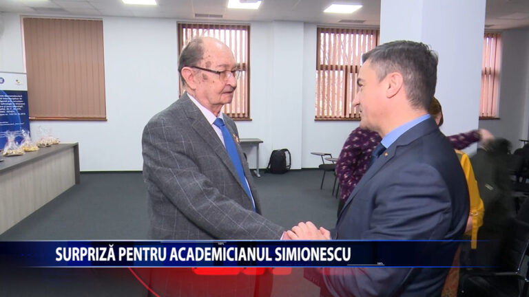 SURPRIZA PENTRU ACADEMICIANUL SIMIONESCU