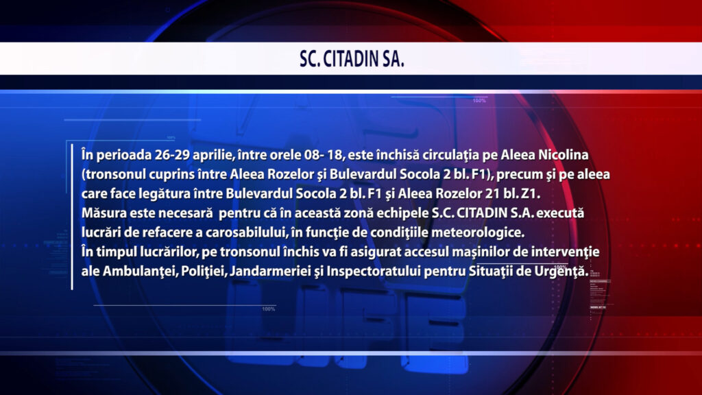 ANUNȚ CITADIN (NICOLINA)