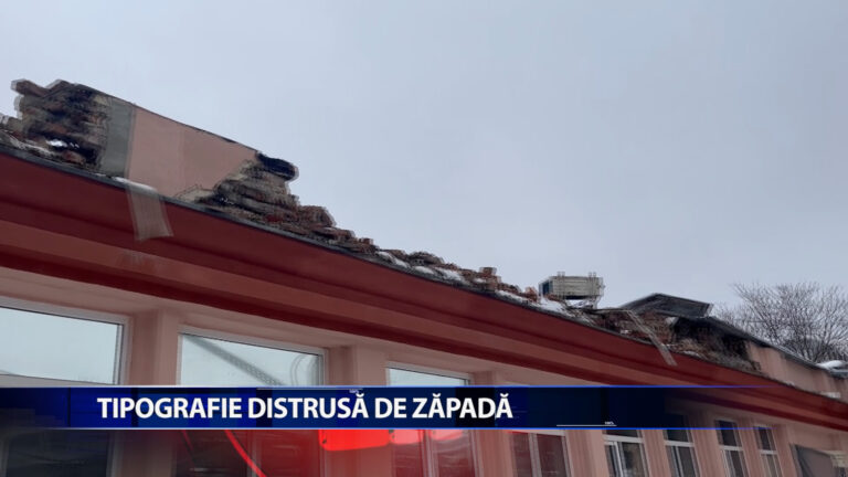 Tipografie distrusa de zapada