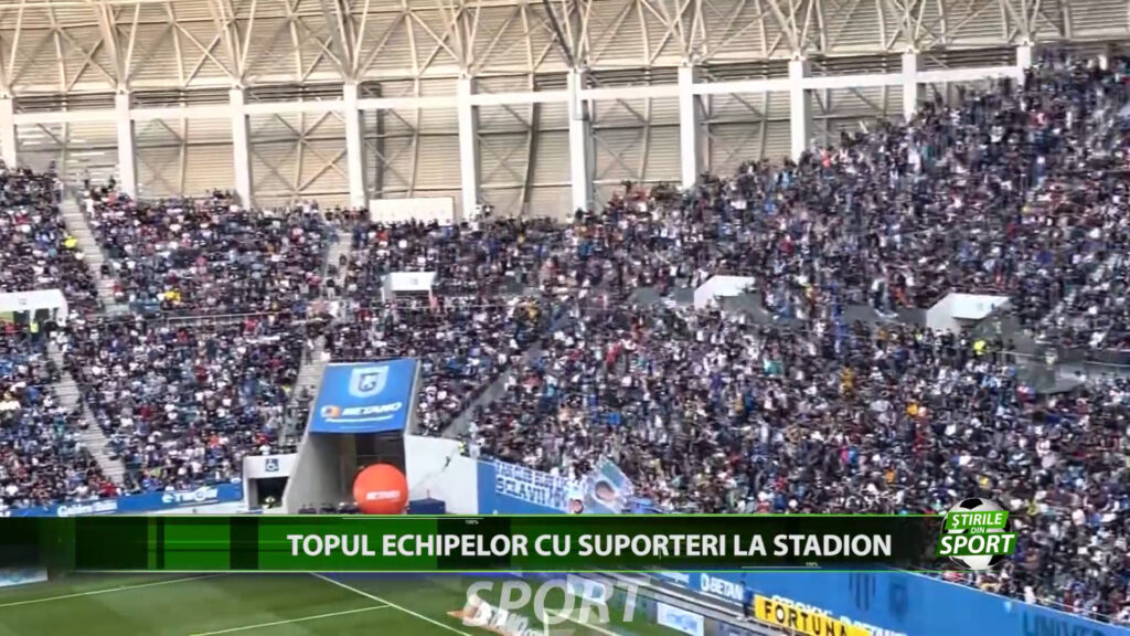 TOPUL ECHIPELOR CU SUPORTERI LA STADION