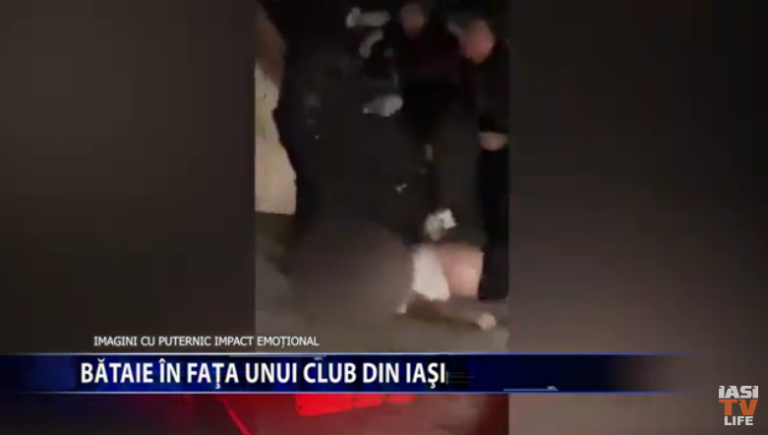 BATAIE IN FATA UNUI CLUB DIN IASI