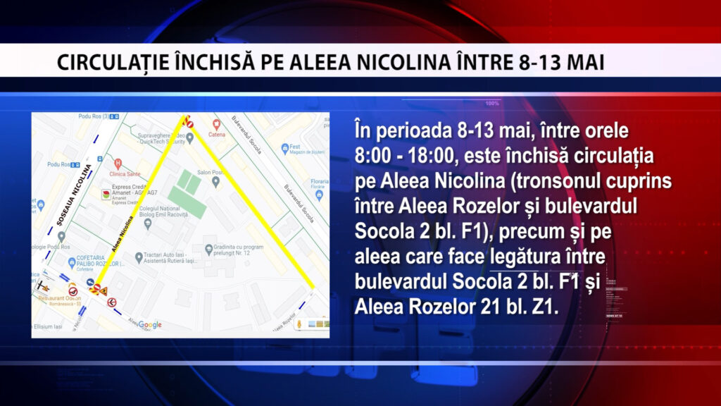 ANUNȚ CITADIN (ALEEA NICOLINA)