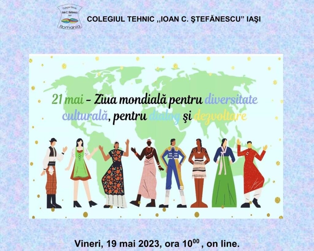 ”Comunitățile universale din județul Iași” pe 19 mai la Colegiul Tehnic „Ioan C. Ștefănescu”