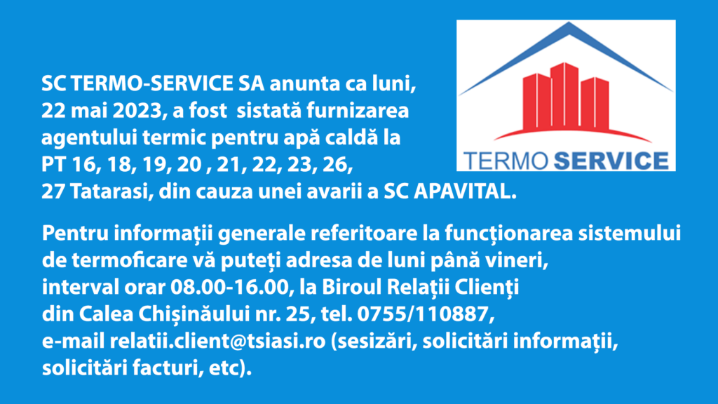 ANUNȚ TERMO SERVICE
