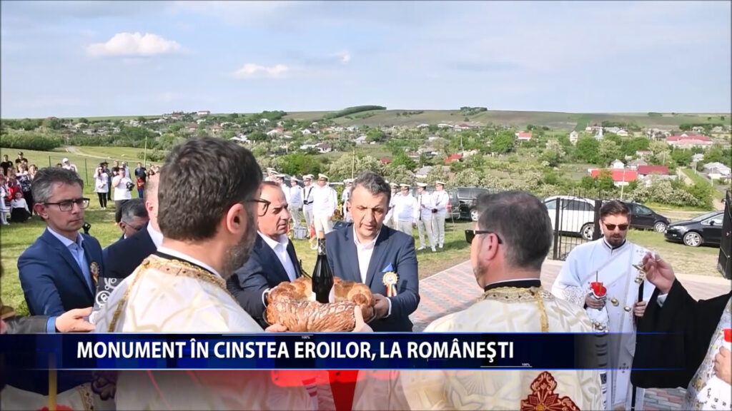 Monument in cinstea eroilor, la Romanesti
