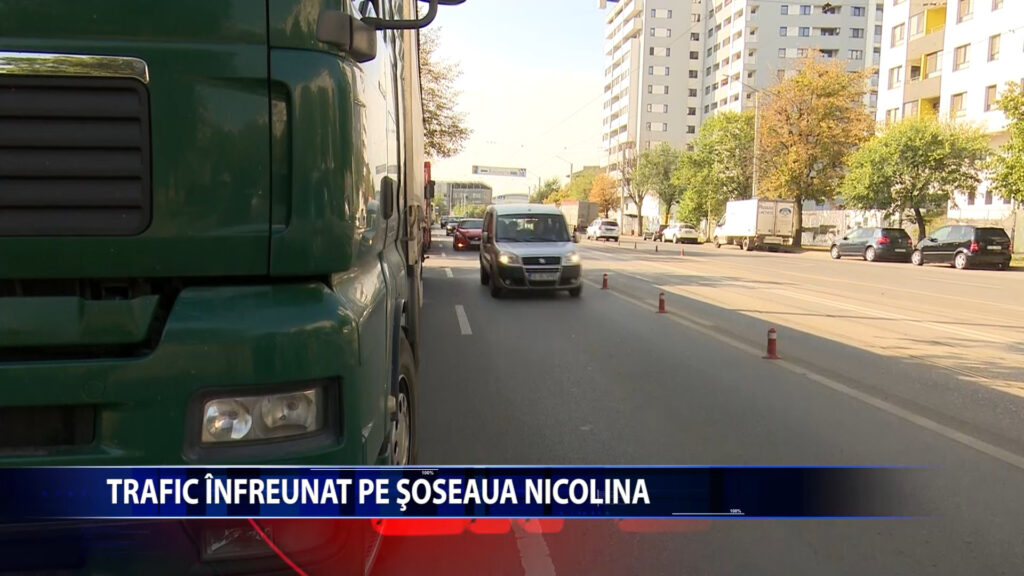 Trafic ingreunat pe soseaua Nicolina