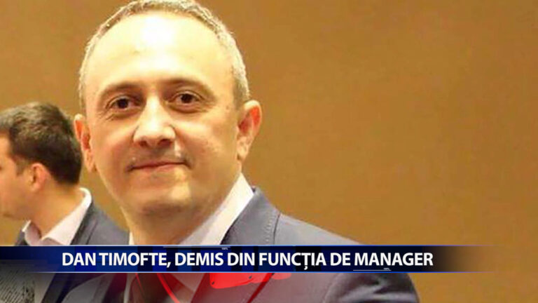 Dan Timofte, demis din functia de manager