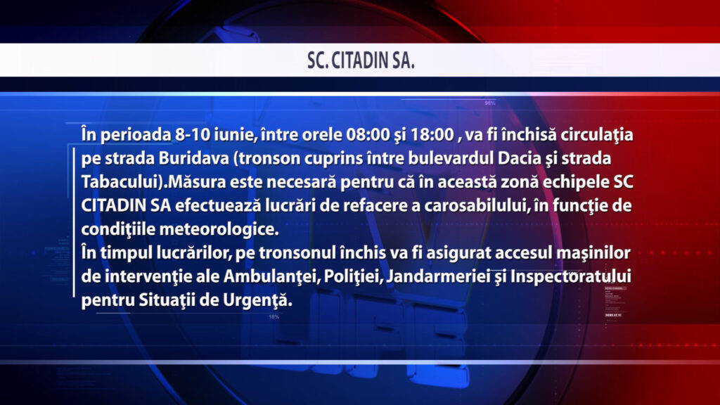 ANUNȚ CITADIN (BURIDAVA)