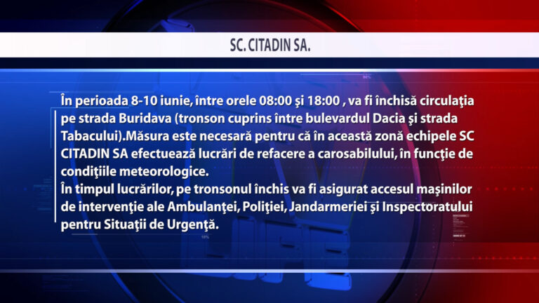 ANUNȚ CITADIN (BURIDAVA)