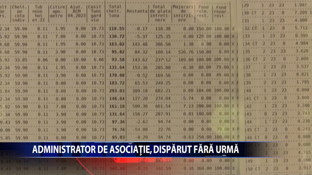 Administrator de asociatie, disparut fara urma
