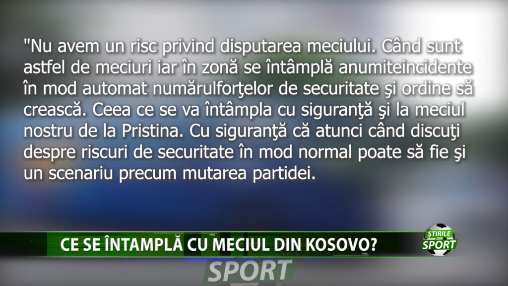 CE SE INTAMPLA CU MECIUL DIN KOSOVO?