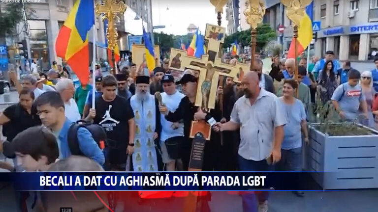 BECALI A DAT CU AGHIASMA DUPA PARADA LGBT
