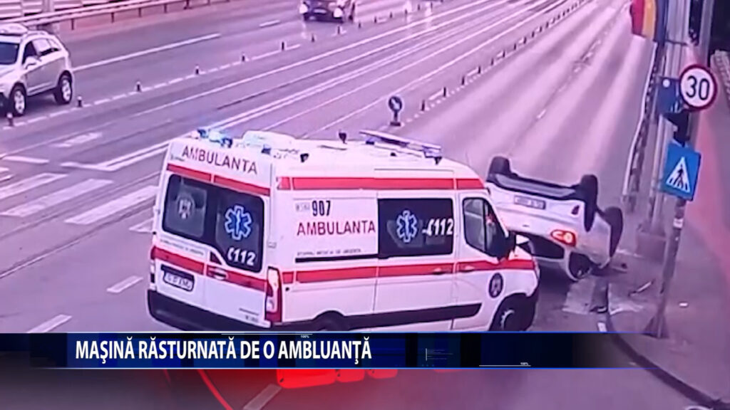 MASINA RASTURNATA DE O AMBULANTA