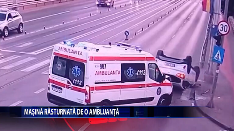 MASINA RASTURNATA DE O AMBULANTA