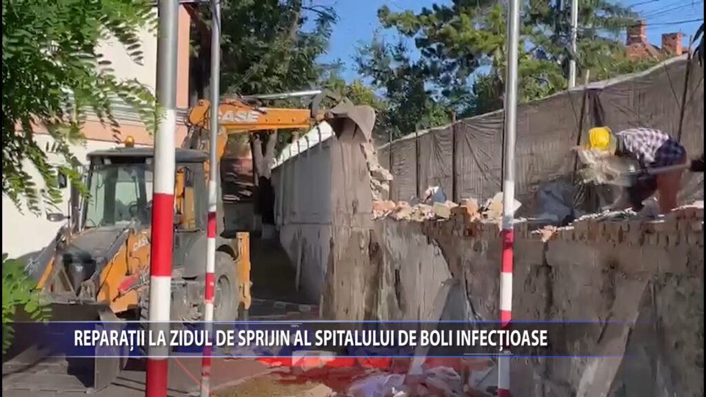 Reparatii la zidul de sprijin al Spitalului de Boli Infectioase
