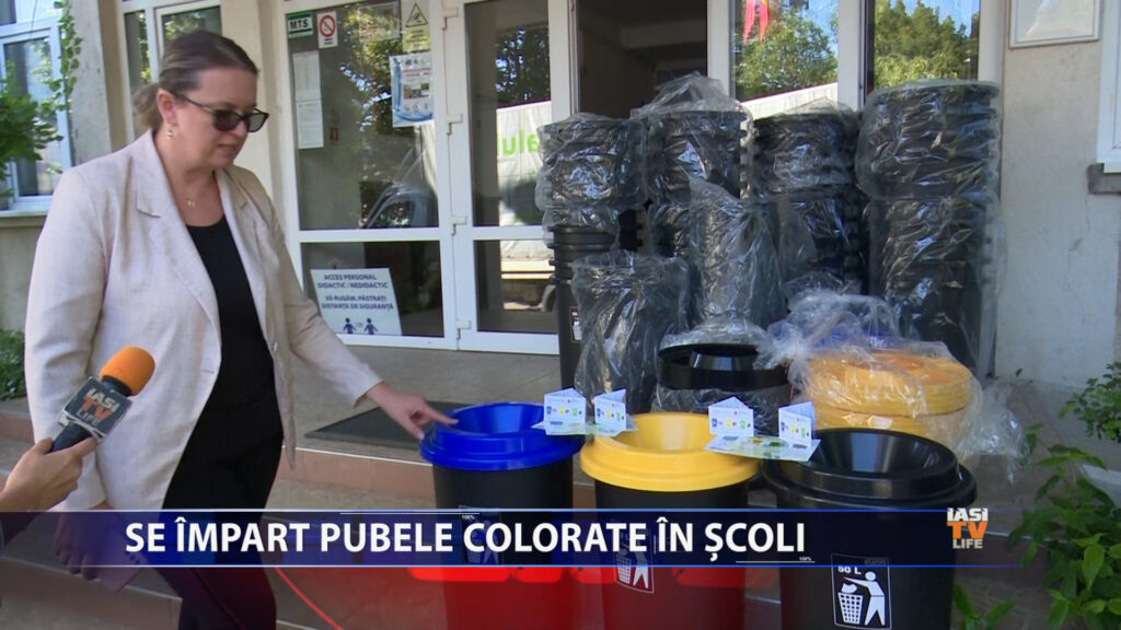 Se impart pubele colorate in scoli
