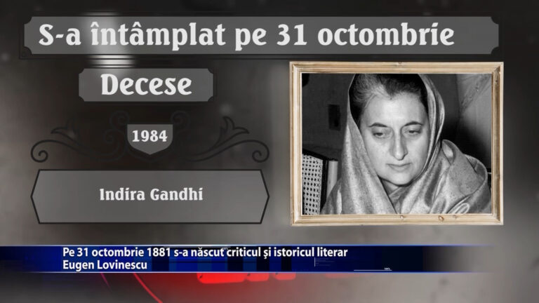 S-A ÎNTÂMPLAT PE 31 OCTOMBRIE