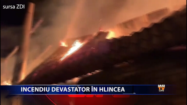 Incendiu devastator în Hlincea