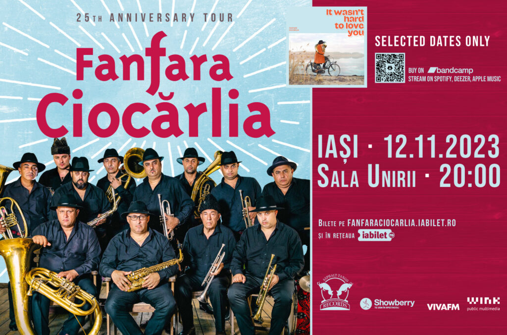 Legendara formație balcanică Fanfara Ciocărlia își continuă turneul aniversar în România și ajunge pe 12 noiembrie la Iași. Peste 80% din locuri au fost deja ocupate.