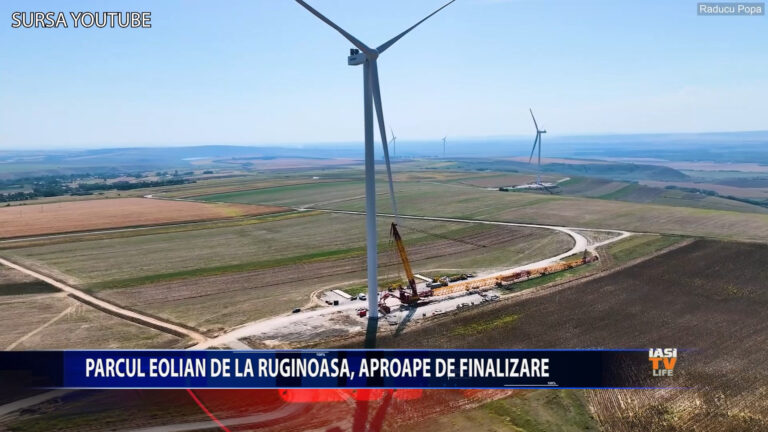 Parcul eolian de la Ruginoasa, aproape de finalizare