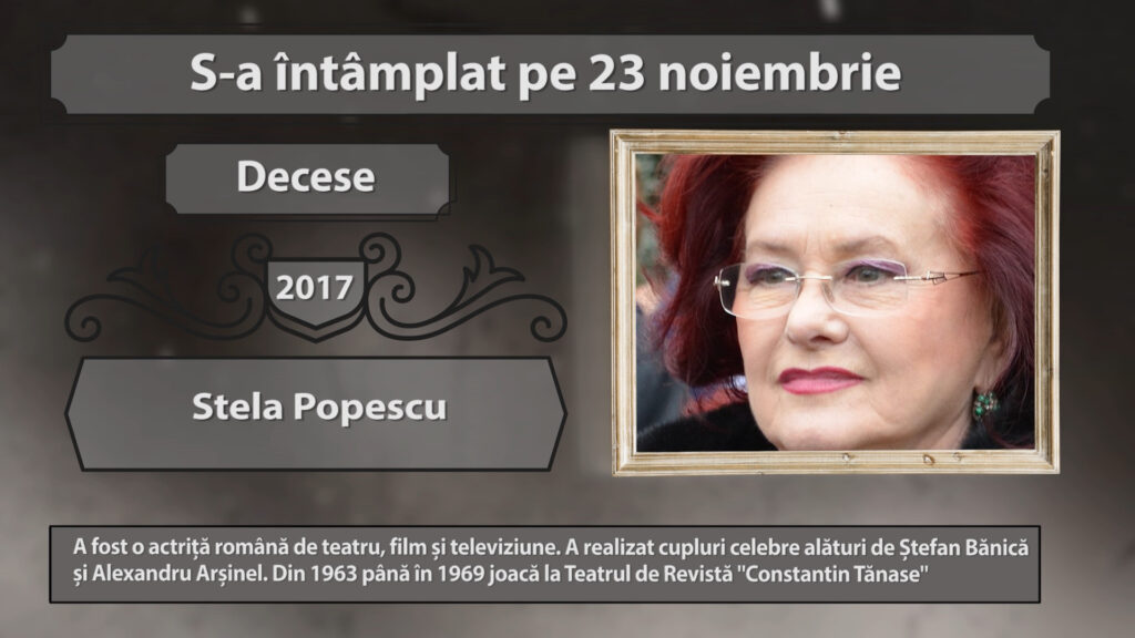 S-A INTAMPLAT PE 23 noiembrie