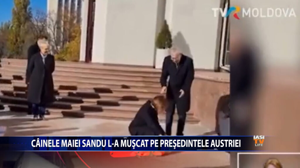 Câinele Maiei Sandu l-a mușcat pe președintele Austriei.
