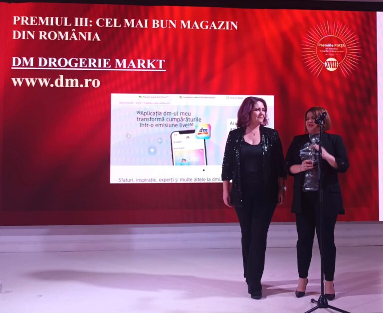 dm drogeriemarktpremiat cu locul al treilea în cadrul Galei Premiilor Piața