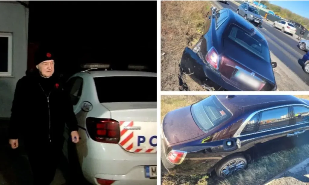 Dosar penal după ce Gigi Becali a intrat cu maşina în şanţ pe Centura Capitalei. Latifundiarul s-a prezentat la spital
