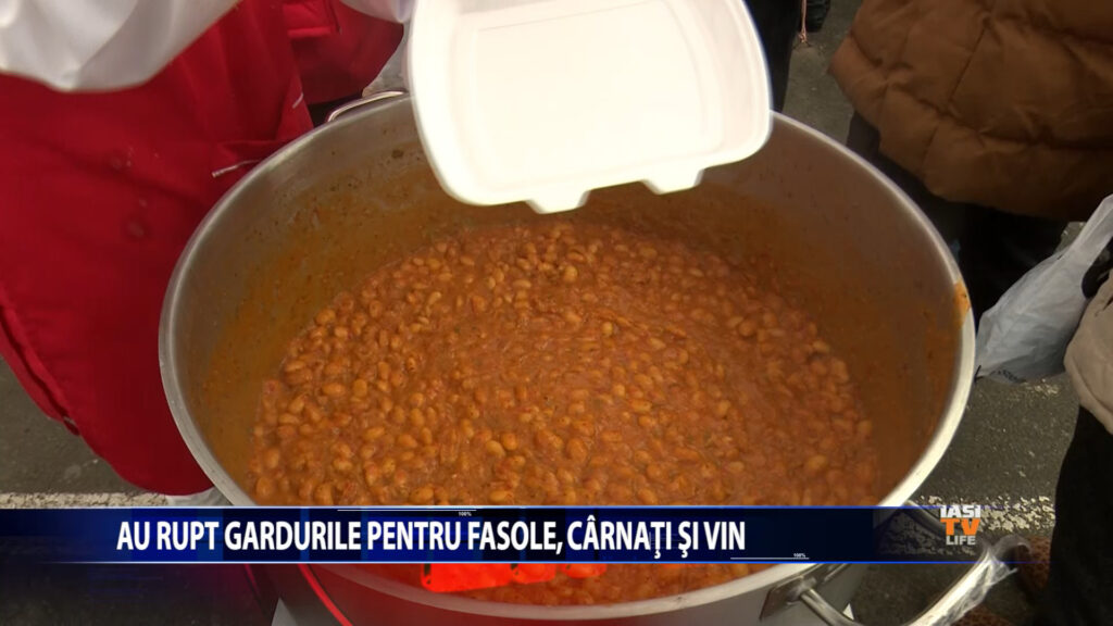 Au rupt gardurile pentru fasole, cârnați și vin