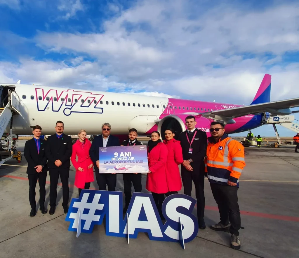 WIZZ AIR SĂRBĂTOREȘTE NOUĂ ANI DE OPERAȚIUNI LA AEROPORTUL IAȘI