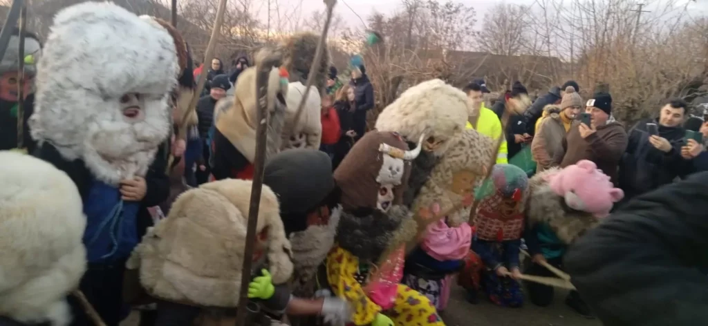 VIDEO. Tradiționala încăierare de la Ruginoasa ținută sub control. Tinerii și-au prezentat obiceiul fără bătaie