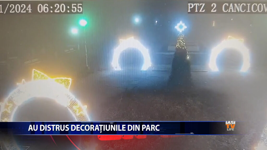 Au distrus decorațiunile din parc