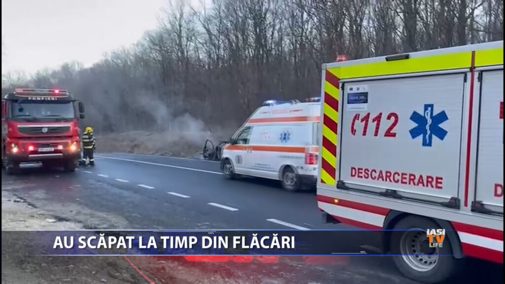 Au scăpat la timp din flăcări