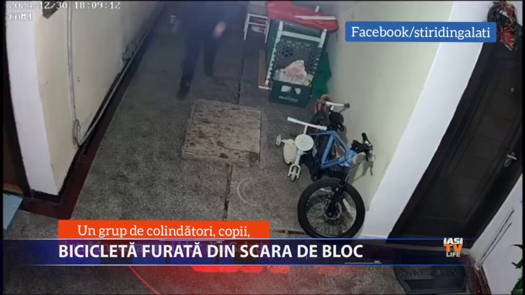 Bicicletă furată din scara de bloc
