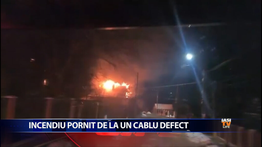 Incendiu pornit de la un cablu electric defect
